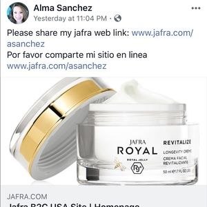 Please visit my web link: www.jafra.com/asanchez